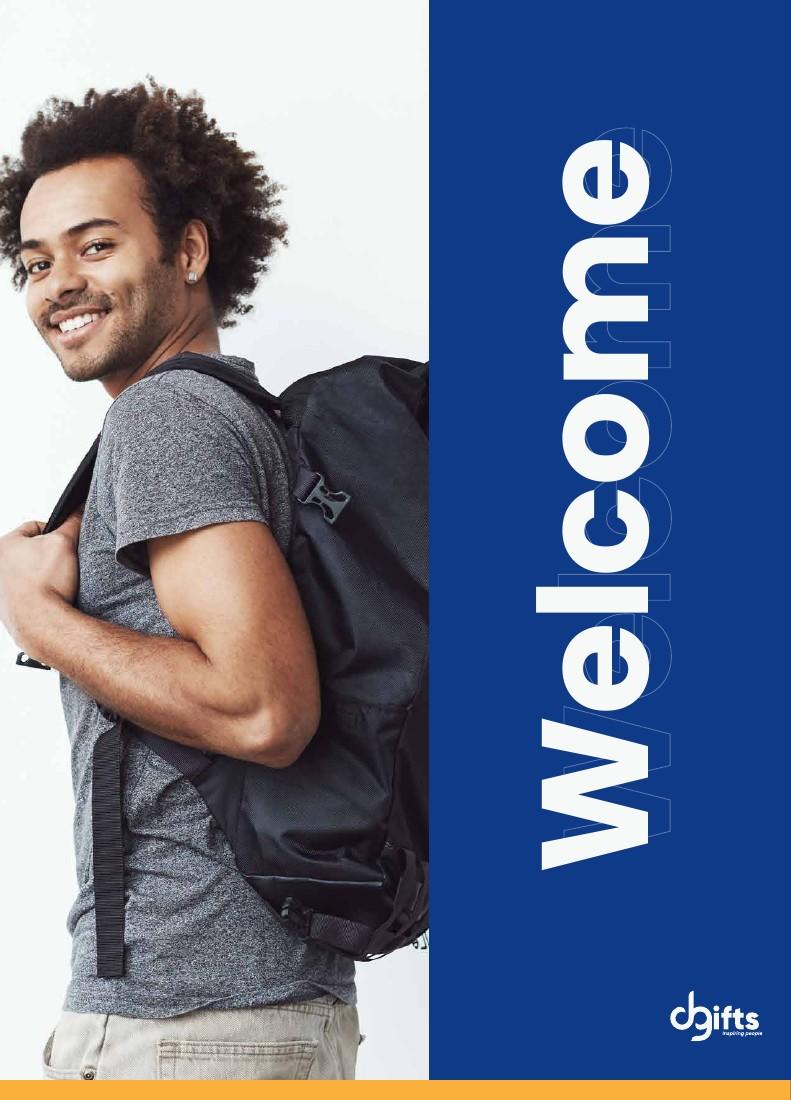 Capa original do catálogo Welcome e Onboarding da Dgifts