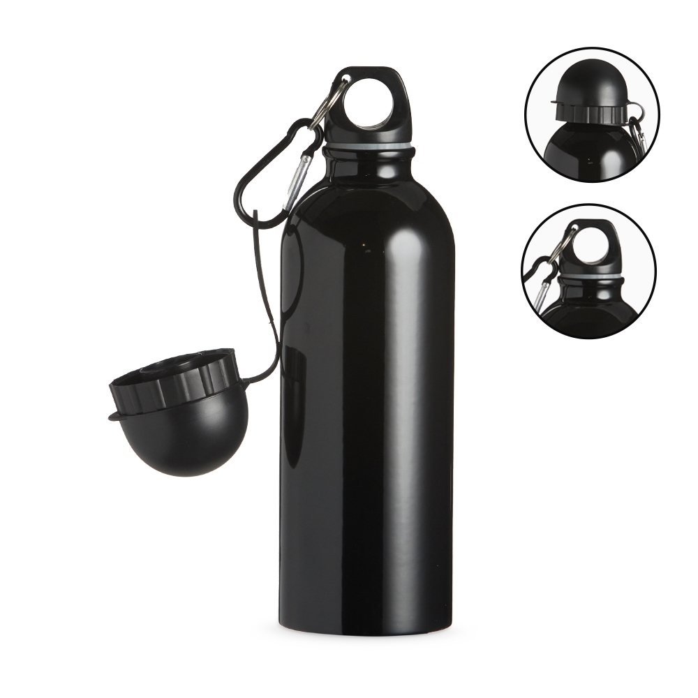 SQUEEZE INOX 500ML C/ BICO E MOSQUETÃO