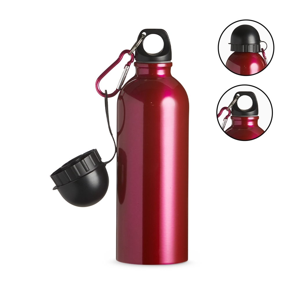 SQUEEZE INOX 500ML C/ BICO E MOSQUETÃO