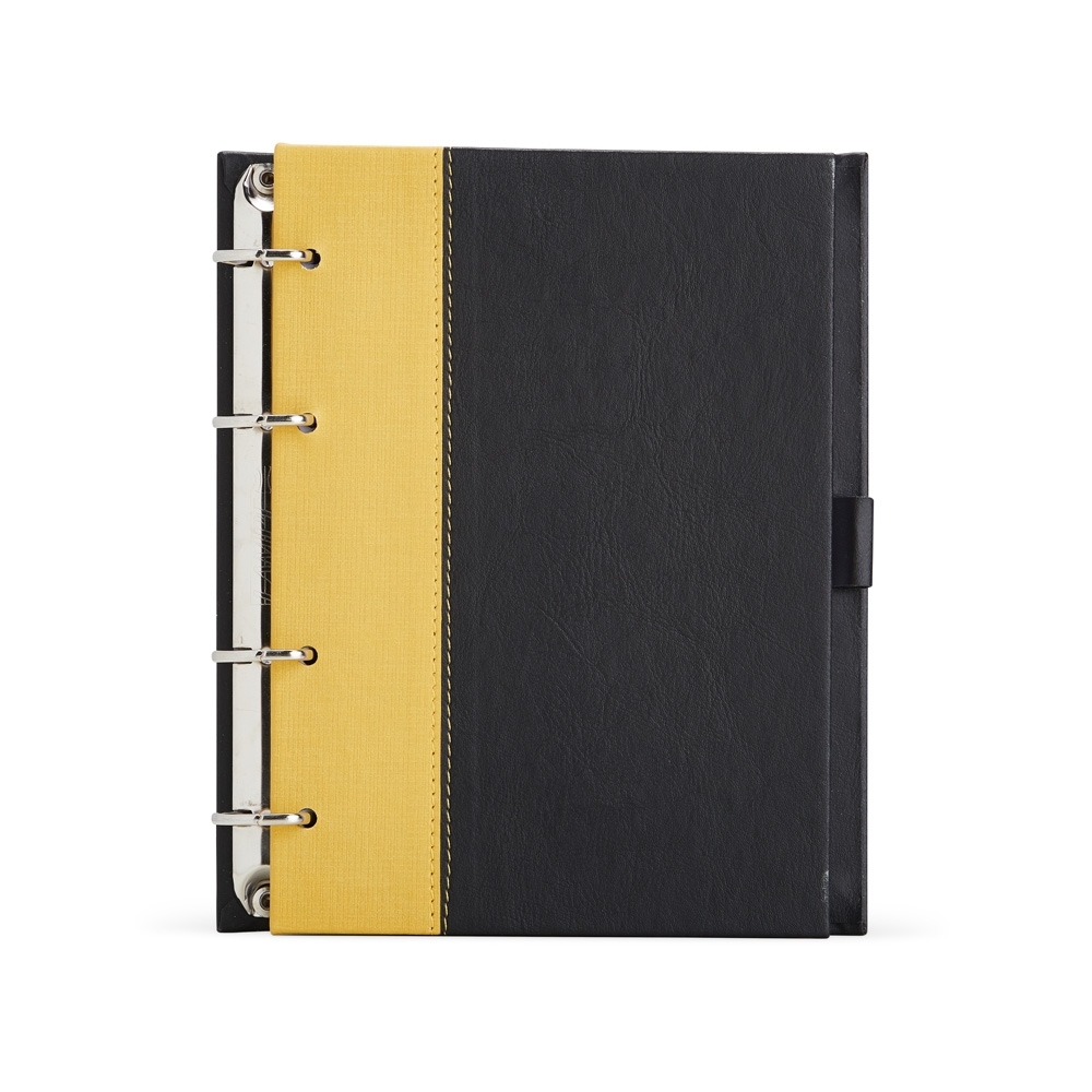 CADERNO FICHÁRIO DE COURO SINTÉTICO