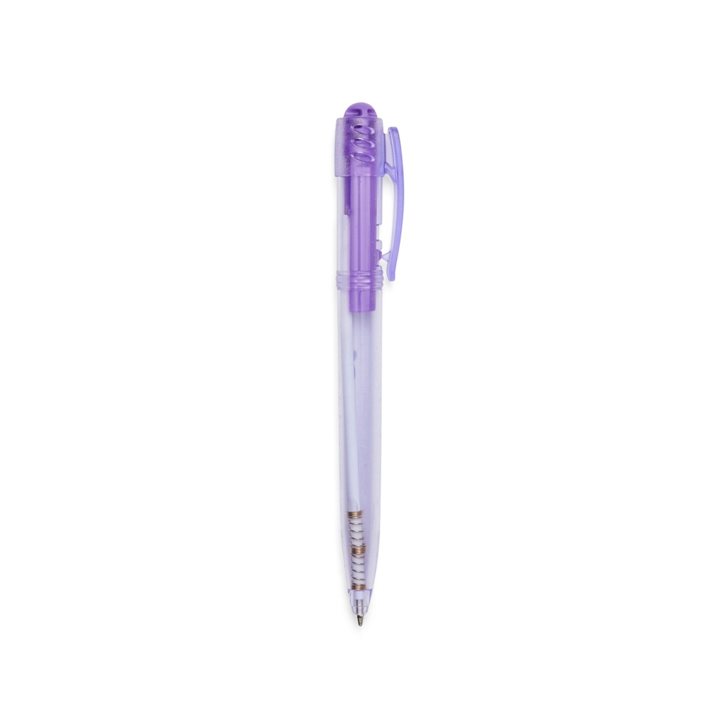CANETA PLASTICA TRANSLUCIDA