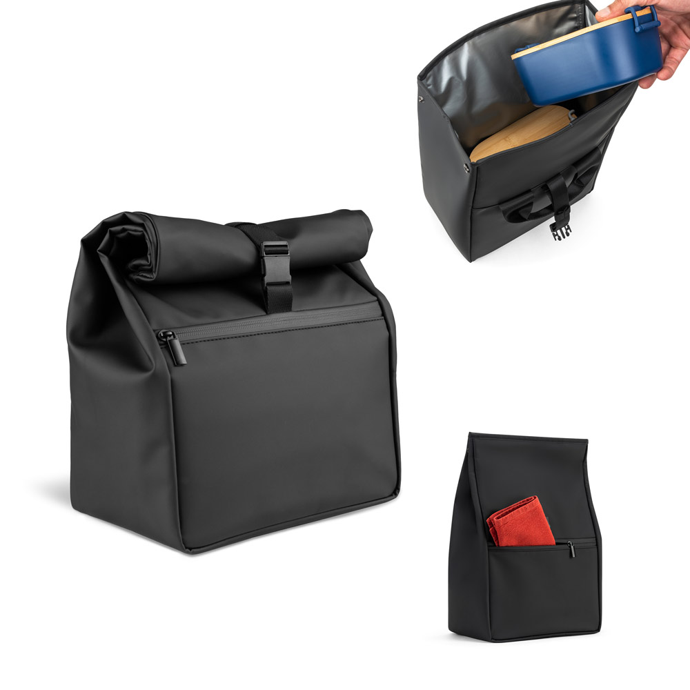 AZORES COOLER. Bolsa térmica "roll top" em PU, com isolamento em PEVA (7L)