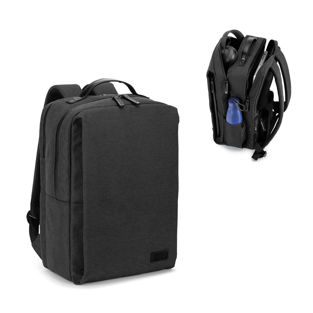 GLASGOW. Mochila para notebook (17'3") em poliéster reciclado de alta densidade 600D (20L)