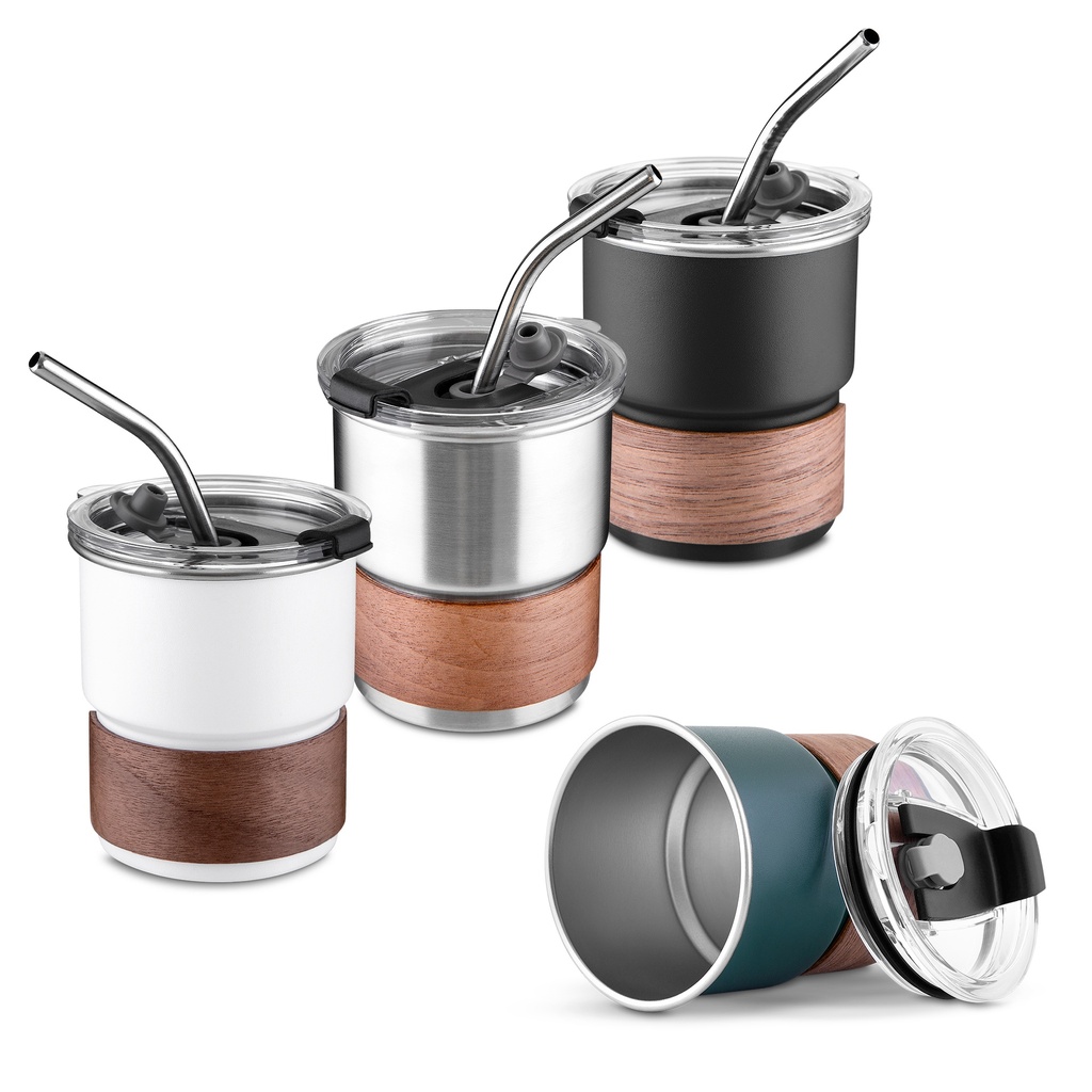 Copo em inox com canudo