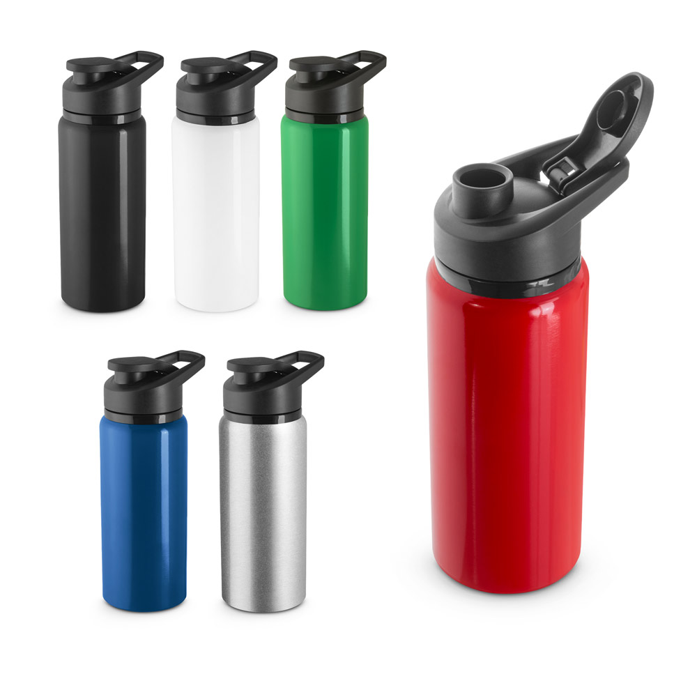 SHAWN. Squeeze esportiva em alumínio 90% reciclado com parede simples (660 mL)