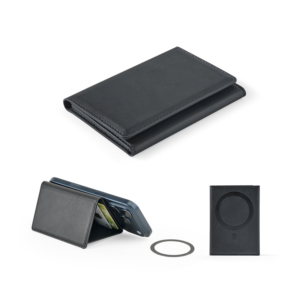 HARALD. Carteira magnética em PU de grande capacidade com bloqueio RFID