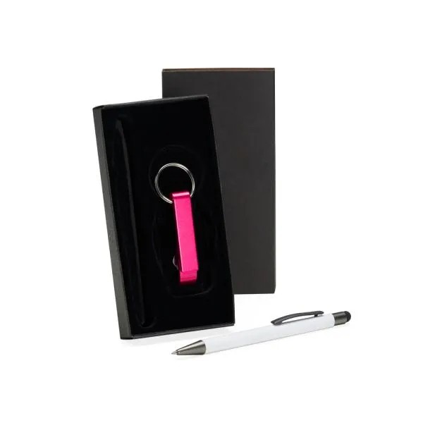 CANETA E CHAVEIRO - 2 PÇS