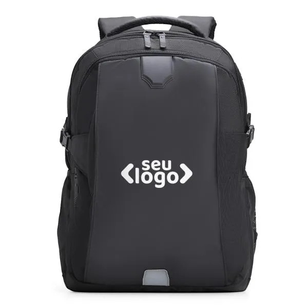 MOCHILA EM POLYESTER/PU - PREMIUM - 22L - PRETA