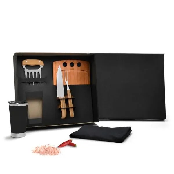 KIT PARA CHURRASCO COM COPO TÉRMICO - 6 PÇS