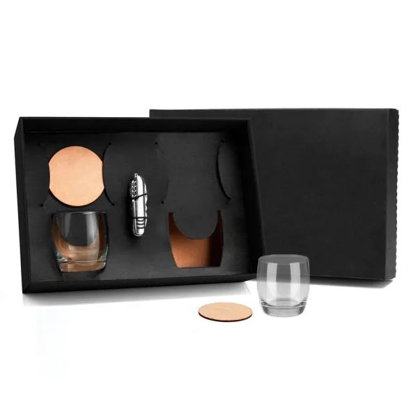 KIT WHISKY COM CANIVETE - 5 PÇS