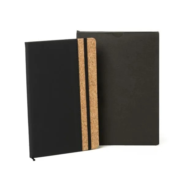 CADERNO C/ PAUTA - PRETO - 14X21CM