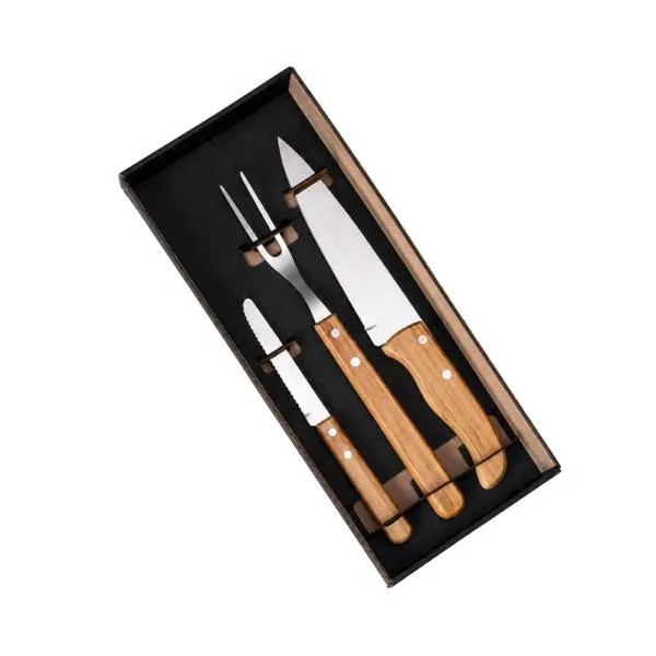 KIT DE FACAS COM TAMANHO 7", 4" E GARFO - 3 PÇS