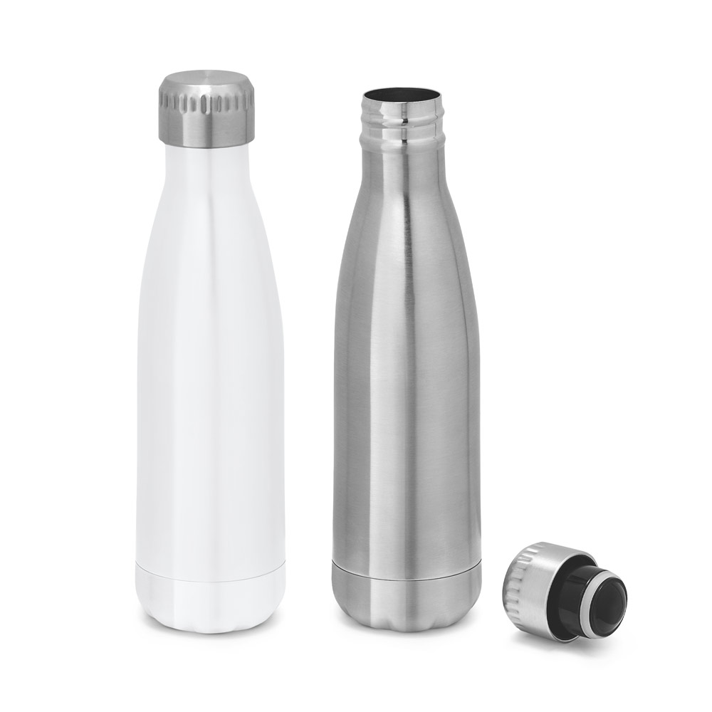 AMORTI. Garrafa térmica para sublimação em aço inox, de parede dupla isolada a vácuo (510 mL)