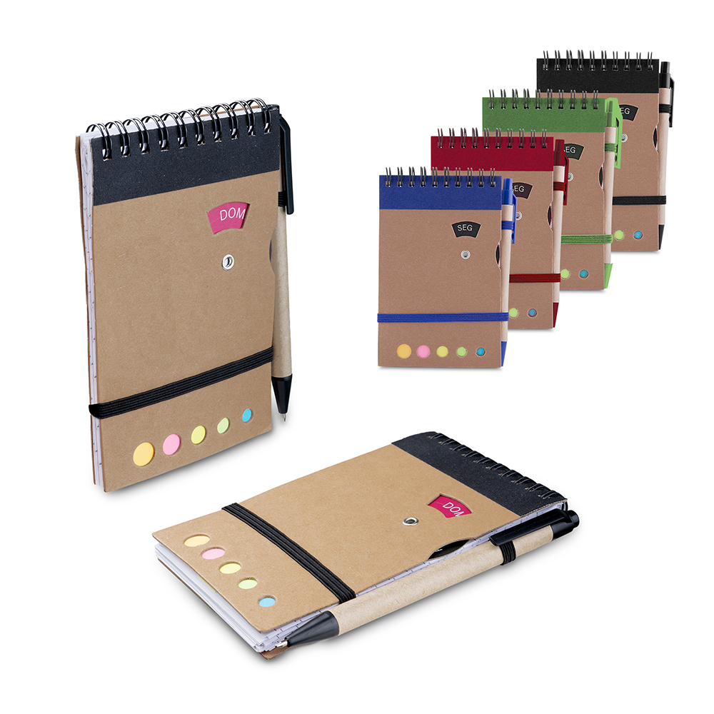 Mini caderno A6 com caneta