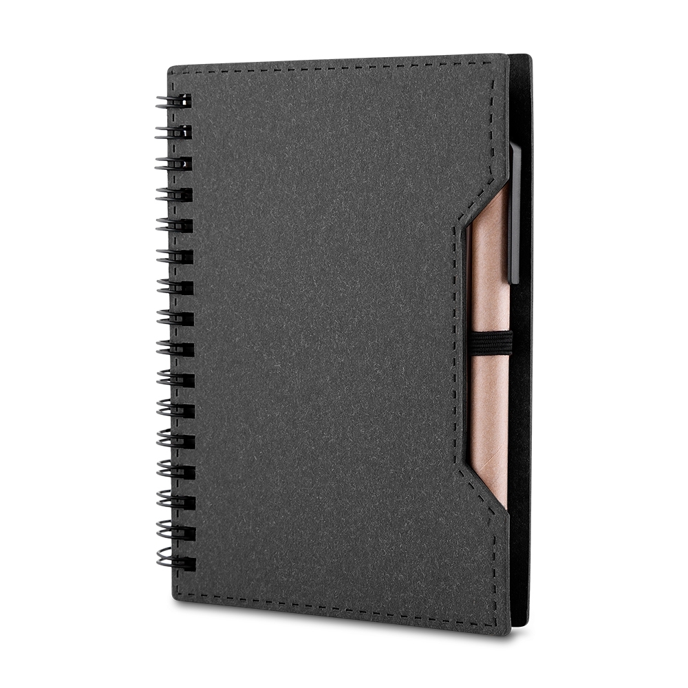 CADERNO DE PAPELÃO COM CANETA