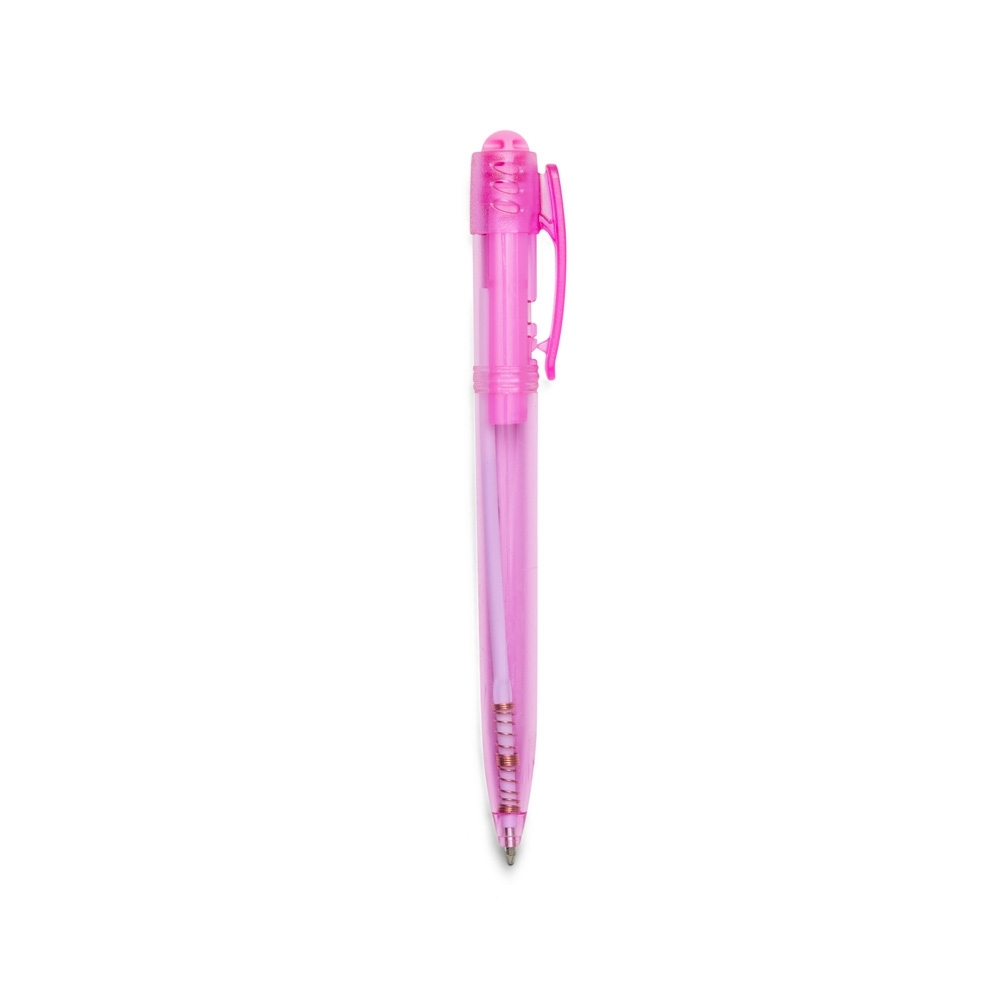 CANETA PLASTICA TRANSLUCIDA