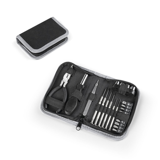 [98172-103] BESSEMER. Conjunto de ferramentas multifuncionais com 24 peças em aço de carbono