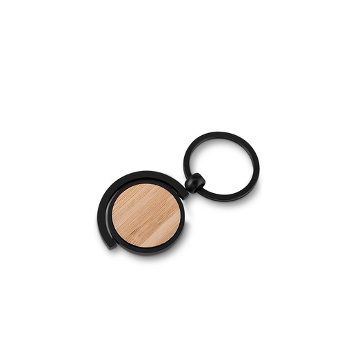 [X121460] CHAVEIRO METAL DETALHE BAMBU