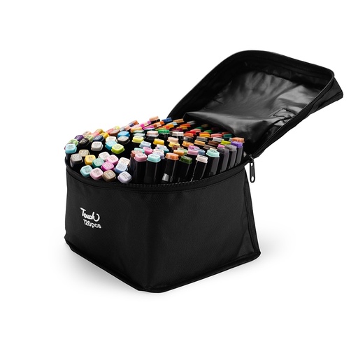 [X198889] KIT CANETAS MARCADORAS PONTAS DUPLAS COM 120 CORES