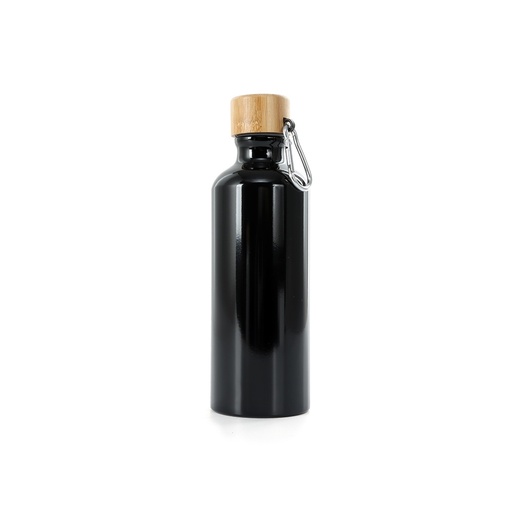 [X144509] GARRAFA ALUMÍNIO 500ML TAMPA BAMBU