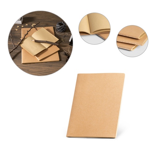 [53626-160] ALCOTT A5 II. Caderno A5 de capa flexível em cartão (250 g/m²) com páginas lisas