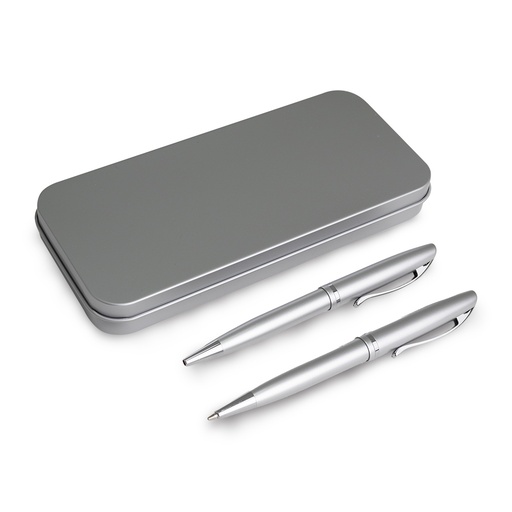 [X161250] CONJUNTO CANETA E LAPISEIRA METAL