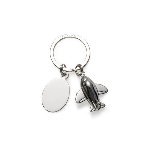 [X015865] CHAVEIRO METAL AVIÃO C/ PLACA