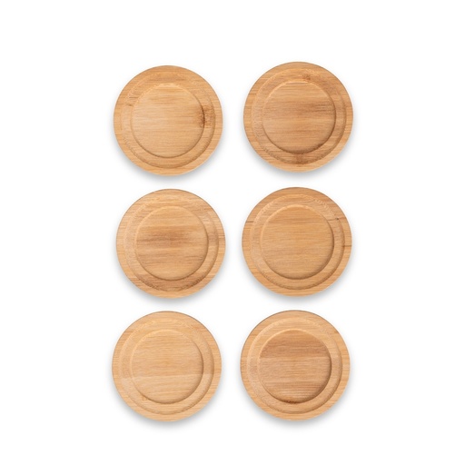 [X214515] KIT PORTA-COPOS BAMBU 6 PEÇAS
