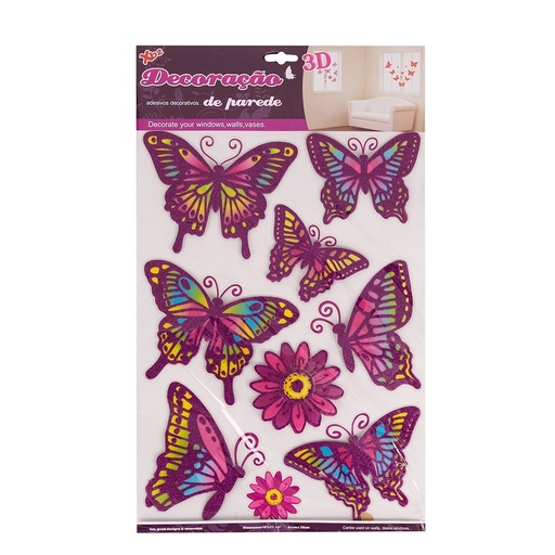 [X063878] ADESIVO DECORATIVO BORBOLETAS