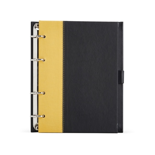 [X151580] CADERNO FICHÁRIO DE COURO SINTÉTICO