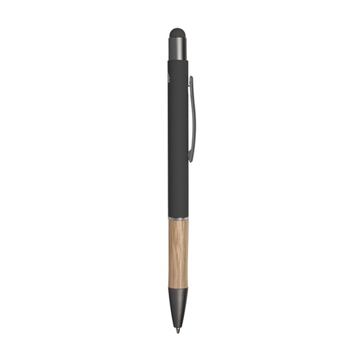[X157236] CANETA TOUCH SCREEN ALUMÍNIO E BAMBU