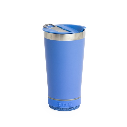 [X169412] COPO TÉRMICO 400ML C/ CAIXA DE SOM