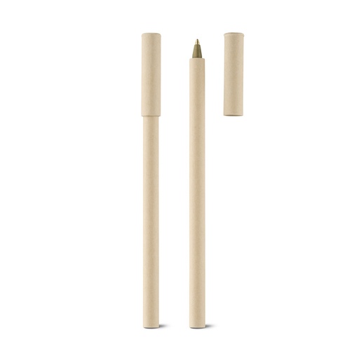 [91290-150] RECICLA. Caneta esferográfica em papel kraft com escrita em azul