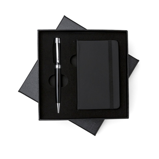 [X062812] KIT CANETA E CADERNETA TIPO MOLESKINE