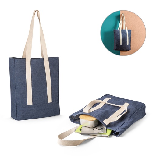 [92093-104] DENIM CASUAL. Sacola casual em denim reciclado (300 g/m²)