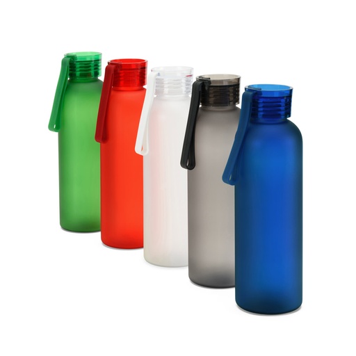 CARGNIN. Squeeze esportiva em PET 100% reciclado, com acabamento fosco (600 mL)