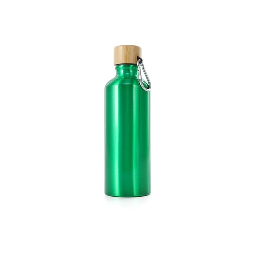 [X144517] GARRAFA ALUMÍNIO 500ML TAMPA BAMBU