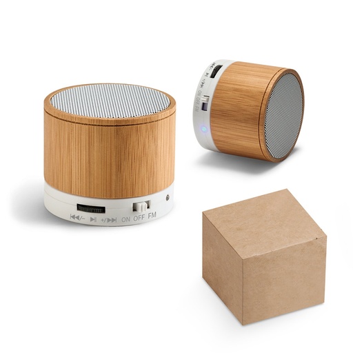 [57256-160] GLASHOW ECO. Caixa de som em bambu com microfone