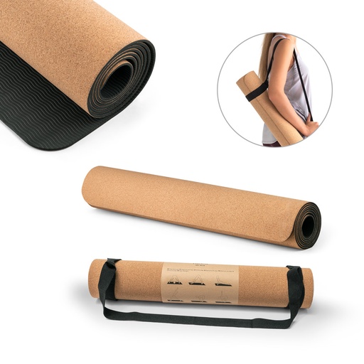 [98138-160] GERES. Tapete de exercício para yoga em cortiça e TPE