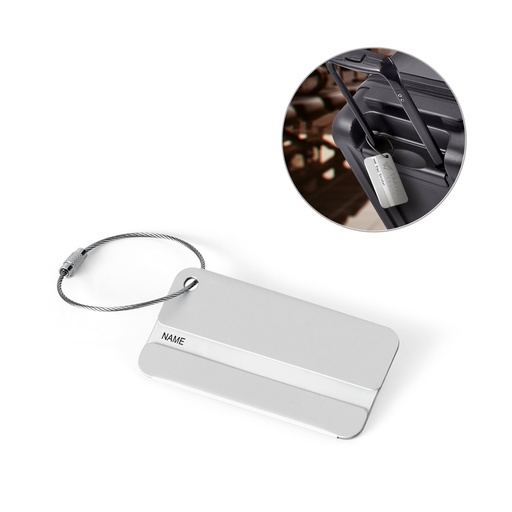[98111-127] EMIL. Identificador de bagagem em alumínio