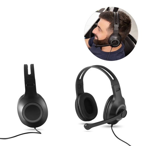 [97088-113] KILBY. Fone de ouvido ajustáveis em ABS e PP com microfone