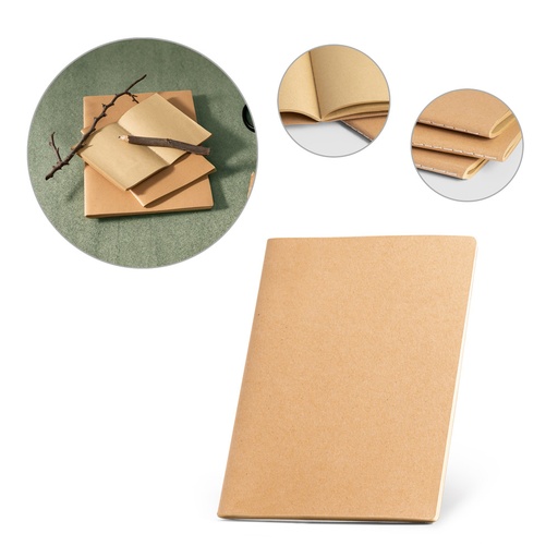 [53625-160] ALCOTT A4 II. Caderno A4 de capa flexível em cartão (250 g/m²) com páginas lisas