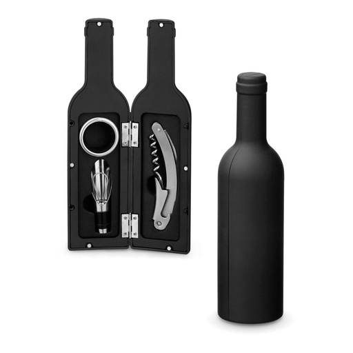 [94197-103] VINET. Conjunto para vinho com três componentes em metal
