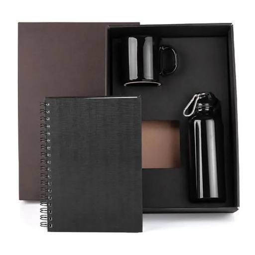 [KT-9042F] KIT COM SQUEEZE, CANECA E CADERNO - 3 PÇS