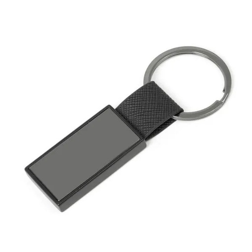 [CH-00728-900] CHAVEIRO EM METAL/PU - CINZA/PRETO