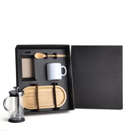 [KT-90279] KIT PARA CAFÉ COM PRENSA FRANCESA - 4 PÇS