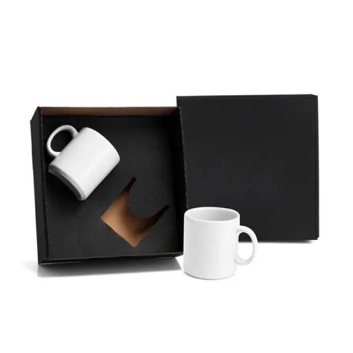 [CO-21270] KIT CANECAS EM CERÂMICA BRANCA - 270ML