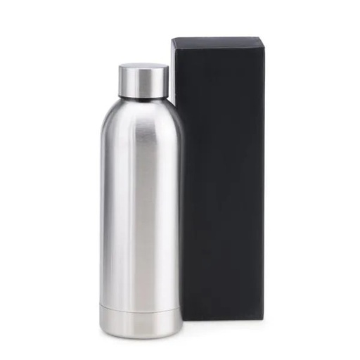 [IS-01502] GARRAFA EM INOX PAREDE DUPLA - PRATA - 500 ML