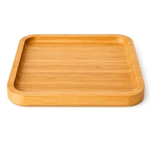 [PD-04033] PETISQUEIRA EM BAMBU QUADRADA - 20X20X1,9CM