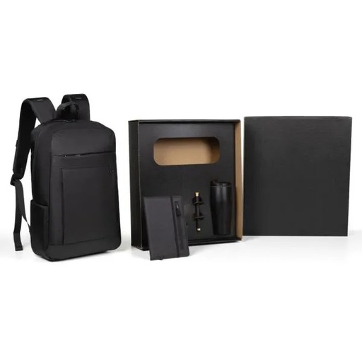 [KT-90582] KIT MOCHILA, COPO, CADERNO E CANETA - 4 PÇS